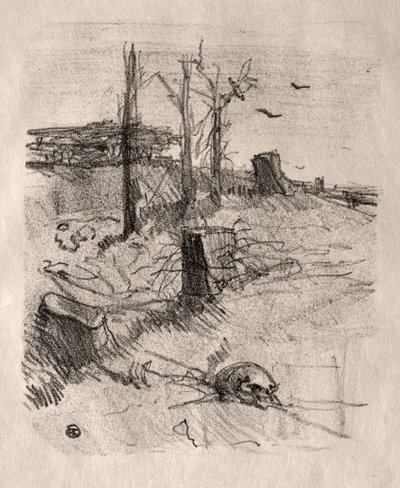 Um cemitério na Galiza, 1898. de Henri de Toulouse Lautrec