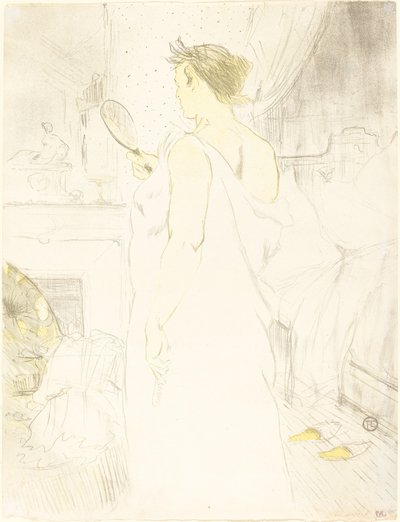 Mulher no espelho de Henri de Toulouse Lautrec