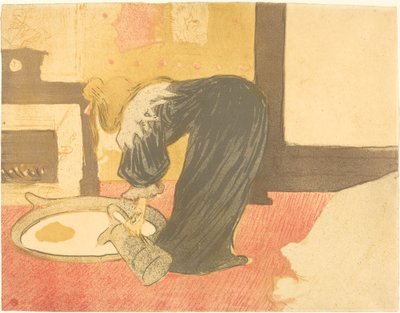 Mulher na banheira Femme au banheira, 1896. de Henri de Toulouse Lautrec