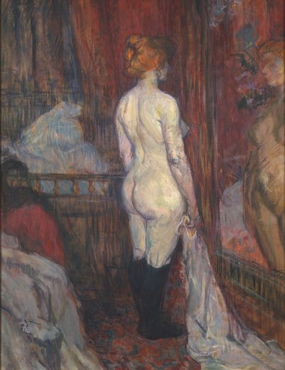 Mulher diante de um espelho, 1897. de Henri de Toulouse Lautrec