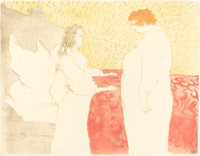 Mulher na Cama, Perfil (Femme au lit, perfil) de Henri de Toulouse Lautrec