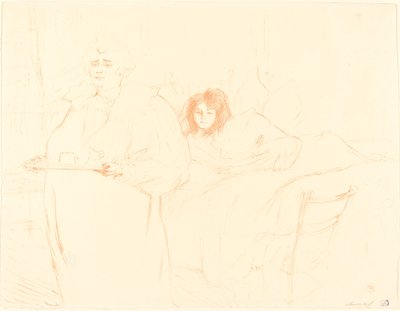 Mulher com uma bandeja Femme au plateau, 1896. de Henri de Toulouse Lautrec