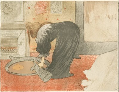 Mulher com uma banheira, prato quatro de Elles de Henri de Toulouse Lautrec