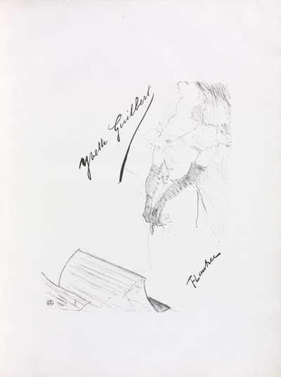 Série Yvette Guilbert-Inglês: Frontispício de Henri de Toulouse Lautrec