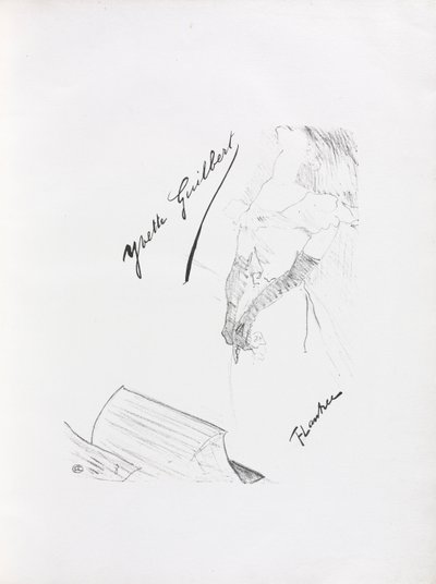 Yvette Guilbert-English Series: Frontispiece, 1898. de Henri de Toulouse Lautrec