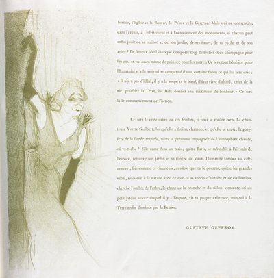 Série Yvette Guilbert-French: No. 16 de Henri de Toulouse Lautrec