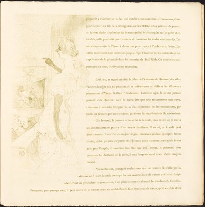 Yvette Guilbert, 1894. de Henri de Toulouse Lautrec