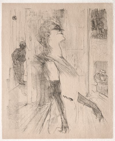Yvette Guilbert: No palco, 1898. de Henri de Toulouse Lautrec