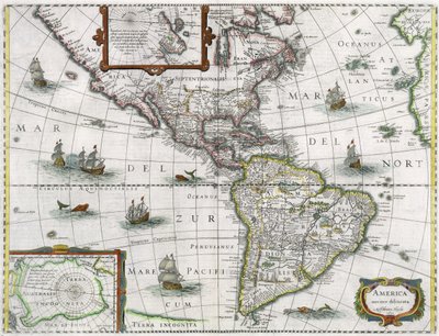 Mapa das Américas, 1631 de Henricus Hondius II