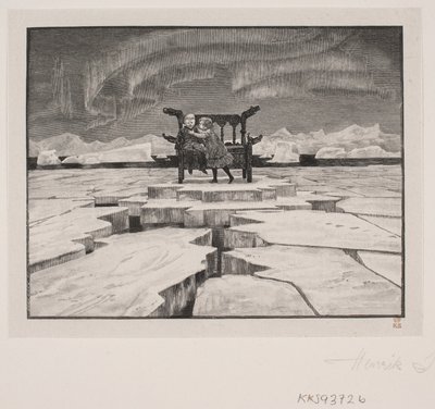 Ilustração para H. C. Andersen: "A Rainha da Neve" de Henrik Arnold Hamilkar Sørensen