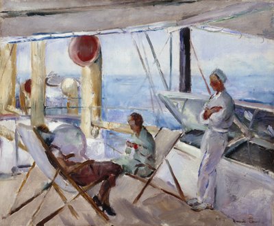No convés (óleo sobre tela) de Henrik Lund