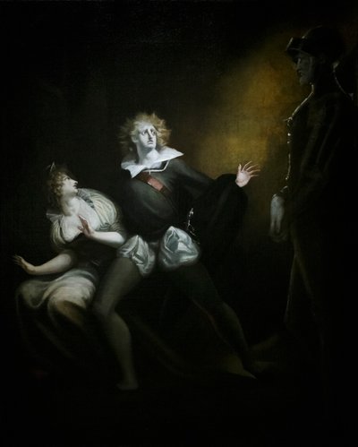 Gertrudes, Hamlet e o Fantasma do Pai de Henry (1741 1825) (after) Fuseli