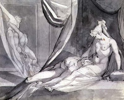 O corpo de Sarpedon trazido para casa pela Morte e o Sono ("Ilíada", Livro XVII, 682) de Johann Heinrich Füssli