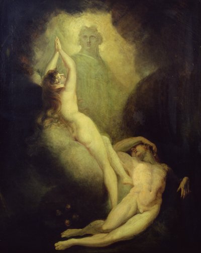 A Criação de Eva de Milton, Paraíso Perdido VIII (óleo sobre tela) de Henry  Fuseli