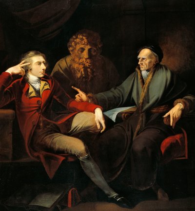 O artista em conversa com Johann Jakob Bodmer de Henry  Fuseli