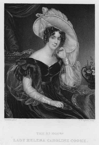 Lady Helena Caroline Cooke (gravura) de Henry (after) Collen