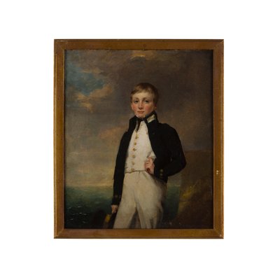 Os Irmãos Rolland: Robert em Uniforme Naval (óleo sobre tela) de Henry (circle of) Raeburn