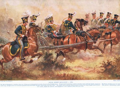 A artilharia real do cavalo, c.1910 de Henry A. Payne