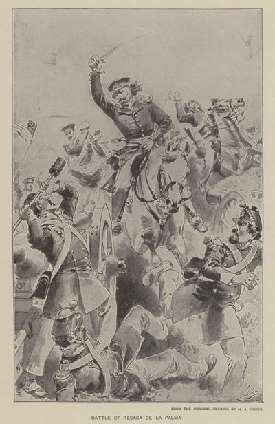 Batalha de Resaca de la Palma (litho) de Henry Alexander (after) Ogden
