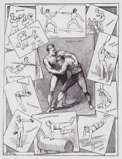 Exercícios internos (gravura) de Henry Alexander (after) Ogden