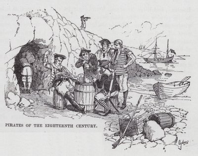 Piratas do Século XVIII (gravura) de Henry Alexander (after) Ogden
