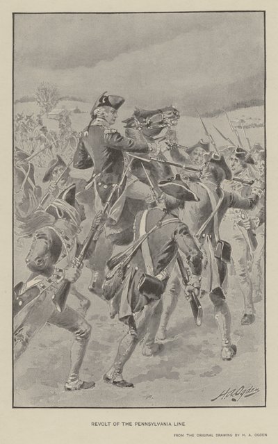 Revolta da Linha da Pensilvânia (litho) de Henry Alexander (after) Ogden