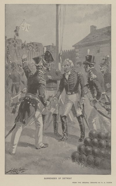Rendição de Detroit (litho) de Henry Alexander (after) Ogden
