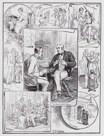 O Círculo Doméstico (gravura) de Henry Alexander (after) Ogden