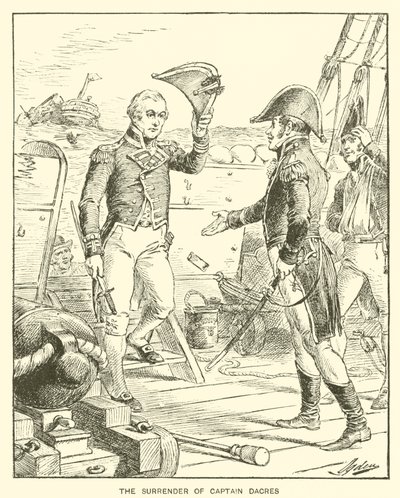 A Rendição do Capitão Dacres (litho) de Henry Alexander (after) Ogden