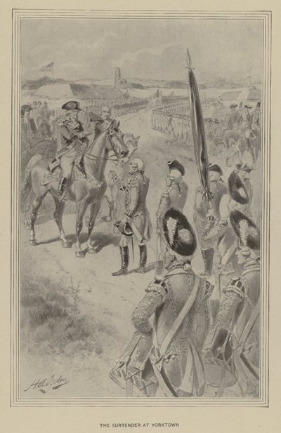 A rendição em Yorktown (litho) de Henry Alexander (after) Ogden