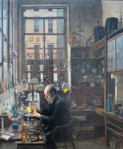 No Laboratório, de Henry Alexander, c. 1885-87 de Henry Alexander