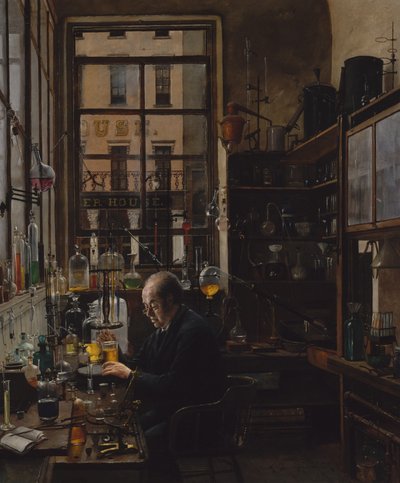 No Laboratório, ca. 1885-87. de Henry Alexander