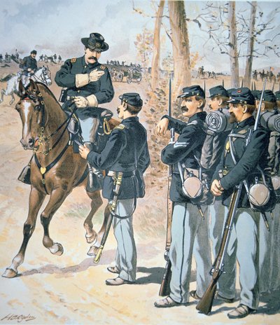 Uniformes da Campanha do Exército Federal (aquarela no papel) de Henry Alexander Ogden