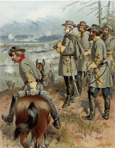 general Roberto. E. Lee em Fredericksburg, 13 de dezembro de 1862, pub. 1900. de Henry Alexander Ogden