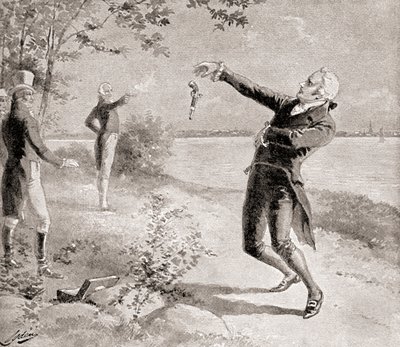 O duelo de Burr -Hamilton em 11 de julho de 1804, de The History of Our Country, publicado em 1905 de Henry Alexander Ogden