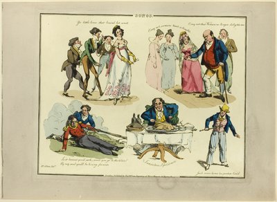 Prato das ilustrações às canções populares de Henry Alken