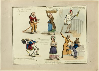 Prato das ilustrações às canções populares de Henry Alken