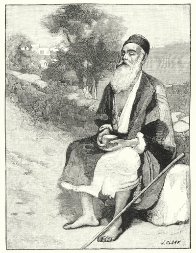 Um mendigo cego perto de Jerusalém (litho) de Henry Andrew Harper