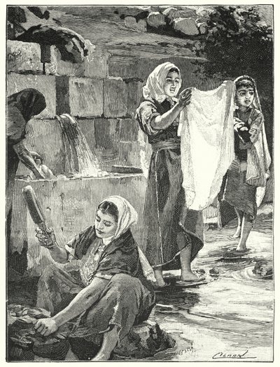 Fonte na Lifta em Samaria (litho) de Henry Andrew Harper