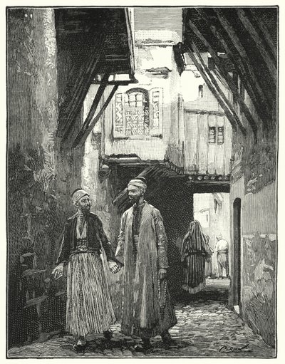 Rua em Damasco (litho) de Henry Andrew Harper