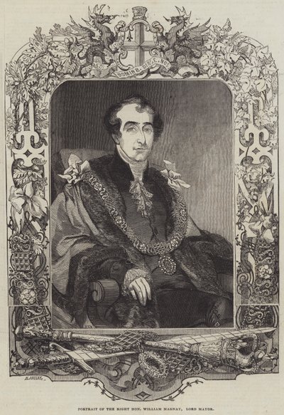 Retrato do Honorável William Magnay, Lord Mayor de Henry Anelay