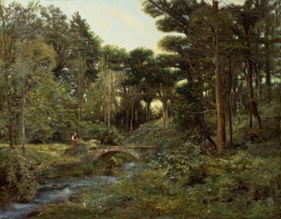 Paisagem arborizada (óleo sobre tela) de Henry Arthur Bonnefoy