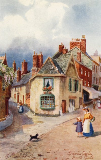 North Gate, Barnstaple (litografia a cores) de Henry B. (after) Wimbush