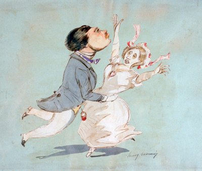 Um casal, c1825-1877 de Henry Bonaventure Monnier