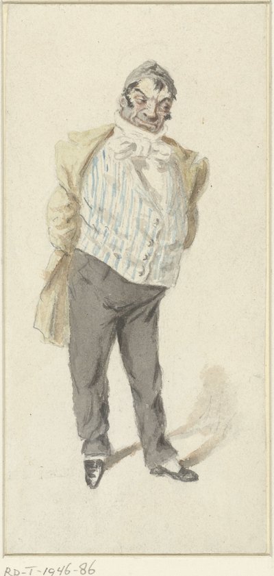 Caricatura de um cavalheiro de pé de Henry Bonaventure Monnier