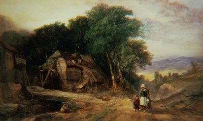 Nas Fronteiras de Dartmoor, c.1840 (aguarela sobre papel) de Henry Bright