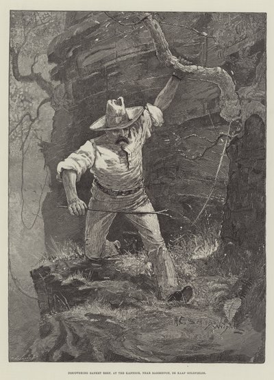 Descobrindo Banquet Reef, no escritório, perto de Barberton, The Cape Goldfields de Henry Charles Seppings Wright