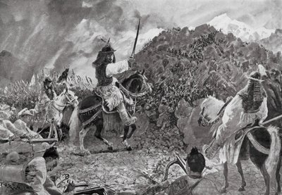 Ataques a tribos selvagens (litografia) de Henry Charles Seppings Wright