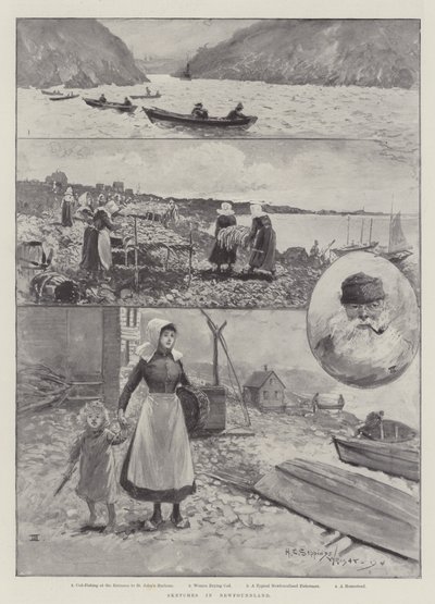 Esboços em Newfoundland de Henry Charles Seppings Wright
