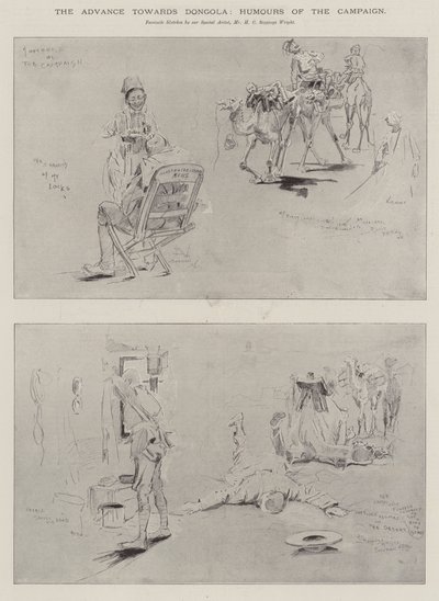 O avanço para Dongola, humor da campanha de Henry Charles Seppings Wright